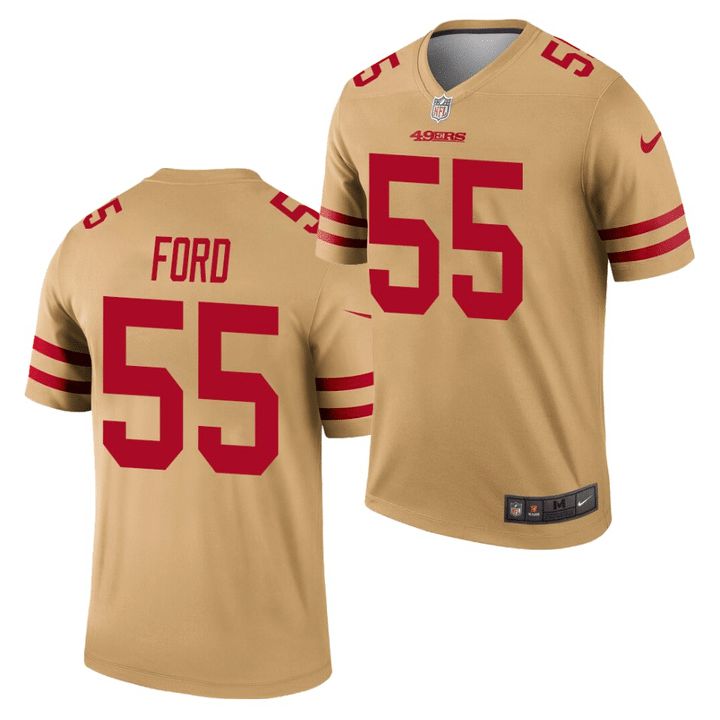 Men San Francisco 49ers #55 Dee Ford Nike Gold Inverted Legend NFL Jersey->san francisco 49ers->NFL Jersey